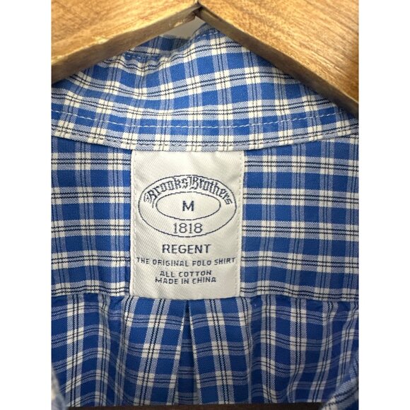 Brooks Brothers Regent Plaid Button-Down Long Sleeve Shirt Size M - Picture 4 of 10
